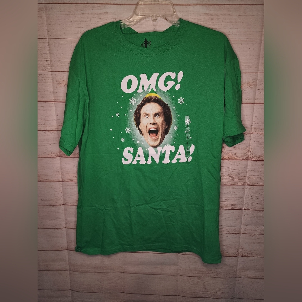 Green OMG Santa T-Shirt From The Movie Elf